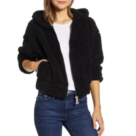 Lou & Grey Teddy Sherpa Zip Front Hoodie - M - Picture 3 of 9